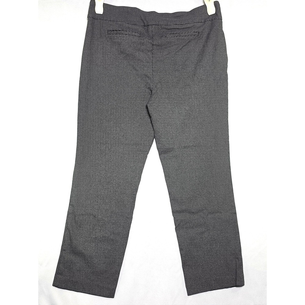 Hilary Radley Womens XXL Black White Micro Pattern Pull On Dress Pants D4239
